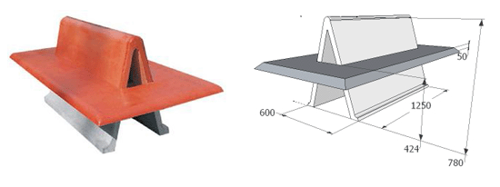 Rectangular Bench("A" Type) with Back Rest